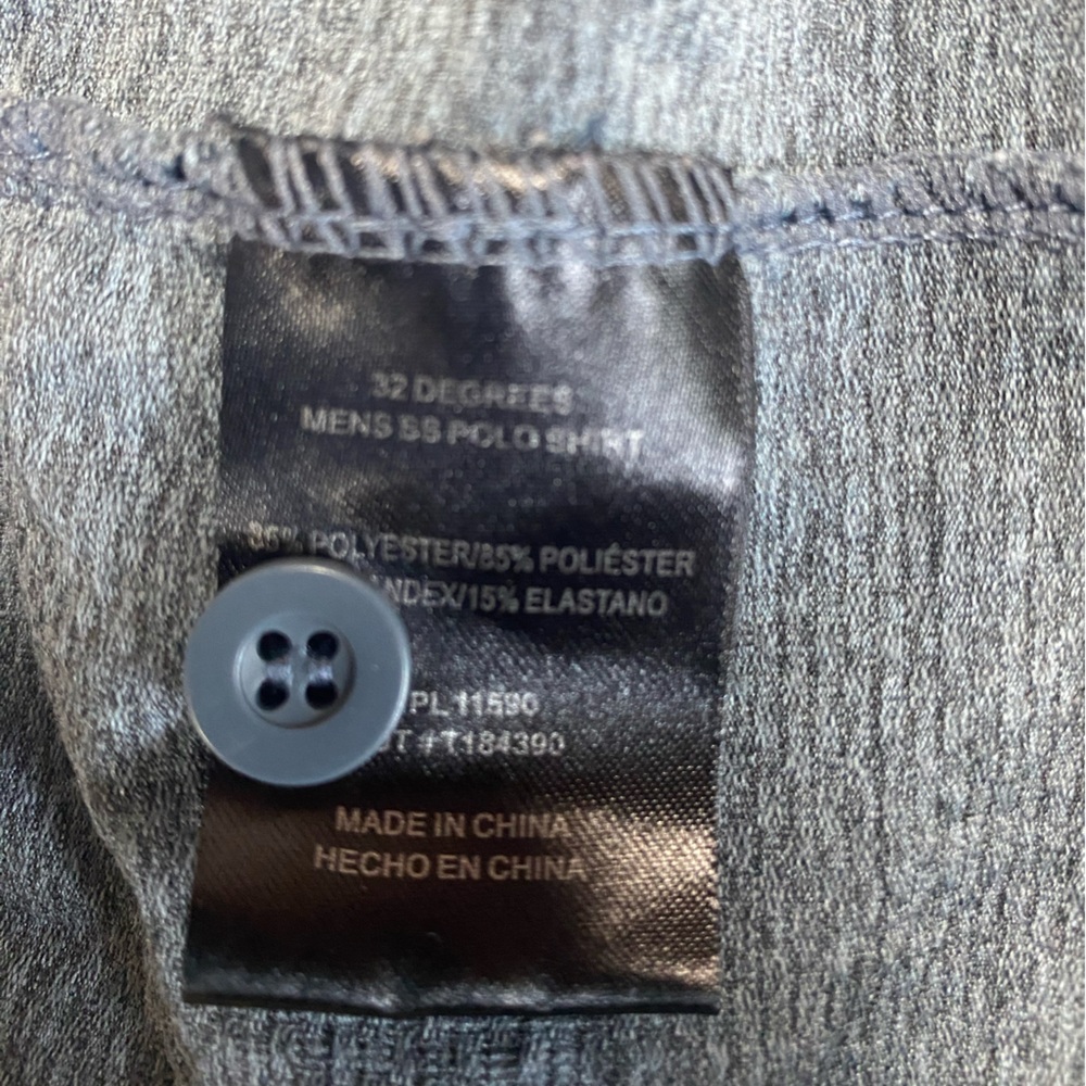 32 Degrees Gray Polo Shirt Classic Knit Design Men’s XL - Picture 4 of 4